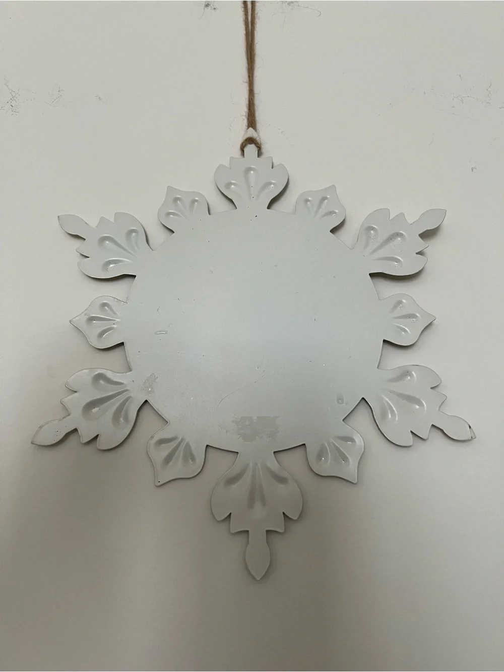 Repeat the Sounding Joy Snowflake with Snowman Wall/Tree Ornament - White